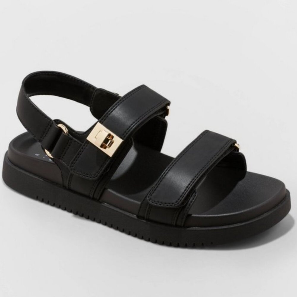 NWT Women's Jonie Ankle Strap Footbed Sandals - A New Day™